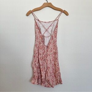 pink floral mini dress